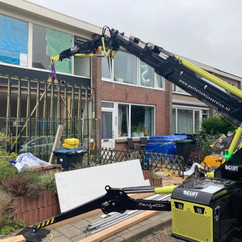Mini hijskraan bouw