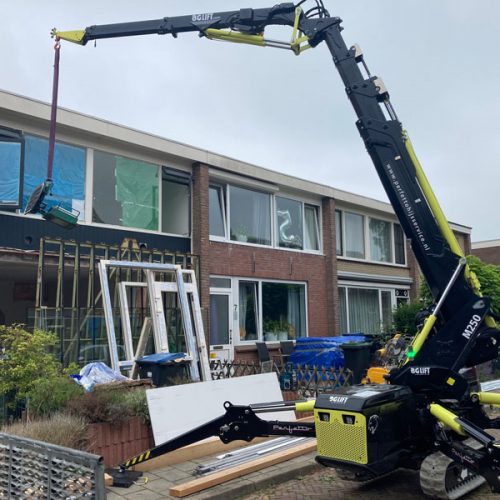 Mini hijskraan bouw hoog